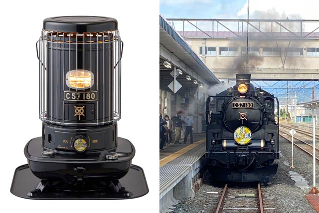 SLばんえつ物語」モデル石油ストーブを「鉄道の日」から出荷