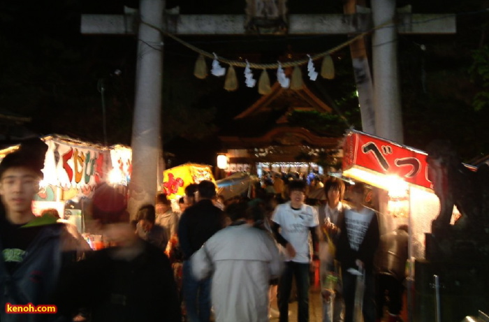 戸隠神社境内の露店