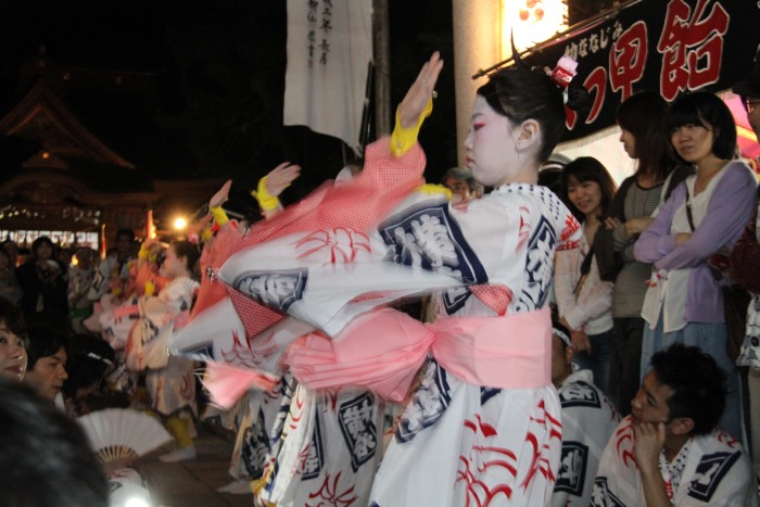 横町万灯組が戸隠神社で下座