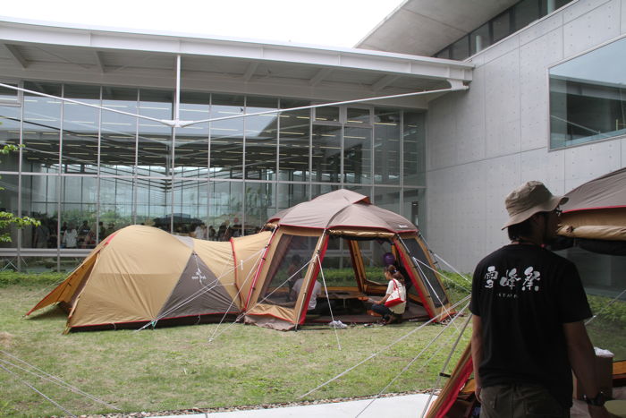 スノーピーク製品の展示