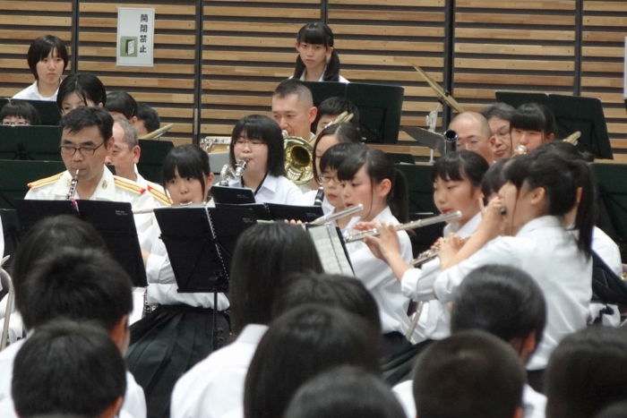 陸上自衛隊東部方面音楽隊と第一中吹奏楽部の合同演奏