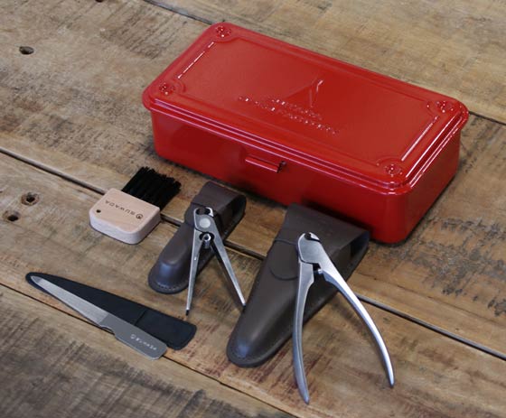 「福 FUKU BOX 壱万円」SUWADA つめ切り クラシック L、クラシックL用革ケース、SUWADAつめ切り プチ、プチ用革ケース、つめヤスリ、つめ切りお手入れ用ブラシ、TOOL BOX