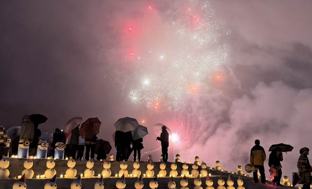 浦川原区の打ち上げ花火